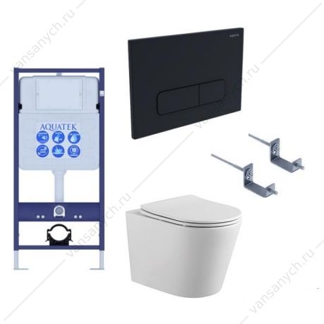 Унитаз с инсталляцией SET AQUATEK ВЕГА cmp-017 (инсталляция, подвесной унитаз, сиденье, клавиша, крепеж) Aquatek (Россия) купить в Тюмени (Ван Саныч™)